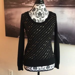 SALE  Calvin Klein black gold sweater Small